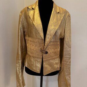 RARE VINTAGE- Dries Van Noten Gold Linen Jacket
